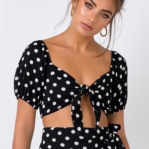 Princess Polly Polka Dot Crop Top